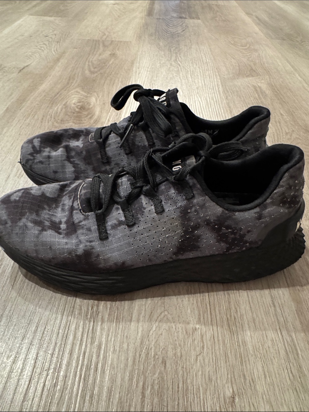 NOBULL Women's Black Tie-Dye Athletic Sneakers